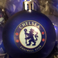 ( 10 Baubles in each Pack ) Chelsea  Blue printed Christmas Tree Decorations