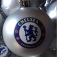 ( 10 Baubles in each Pack ) Chelsea  Silver printed Christmas  Tree Decorations