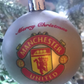 ( 10  Baubles in each Pack ) Man United  Silver printed Christmas Tree Decorations