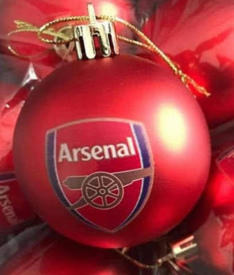 ( 10 Per Pack ) Arsenal  Red printed Christmas  Tree Decorations