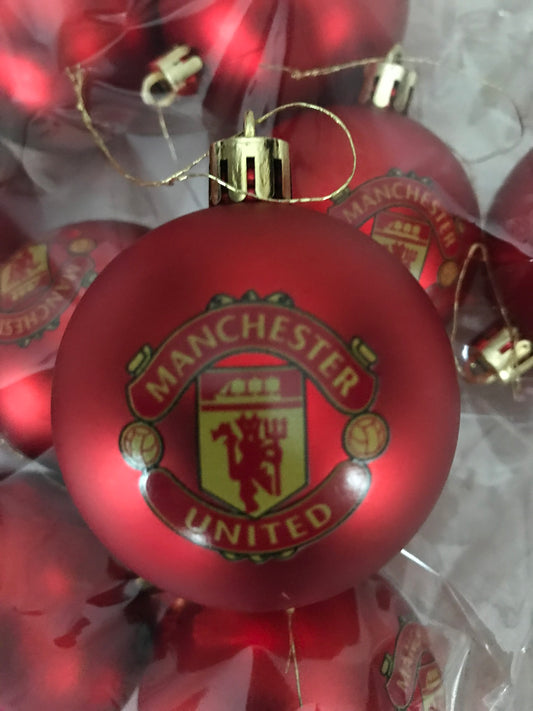 ( 10 per pack )Man United  Red printed  Christmas Tree Decorations